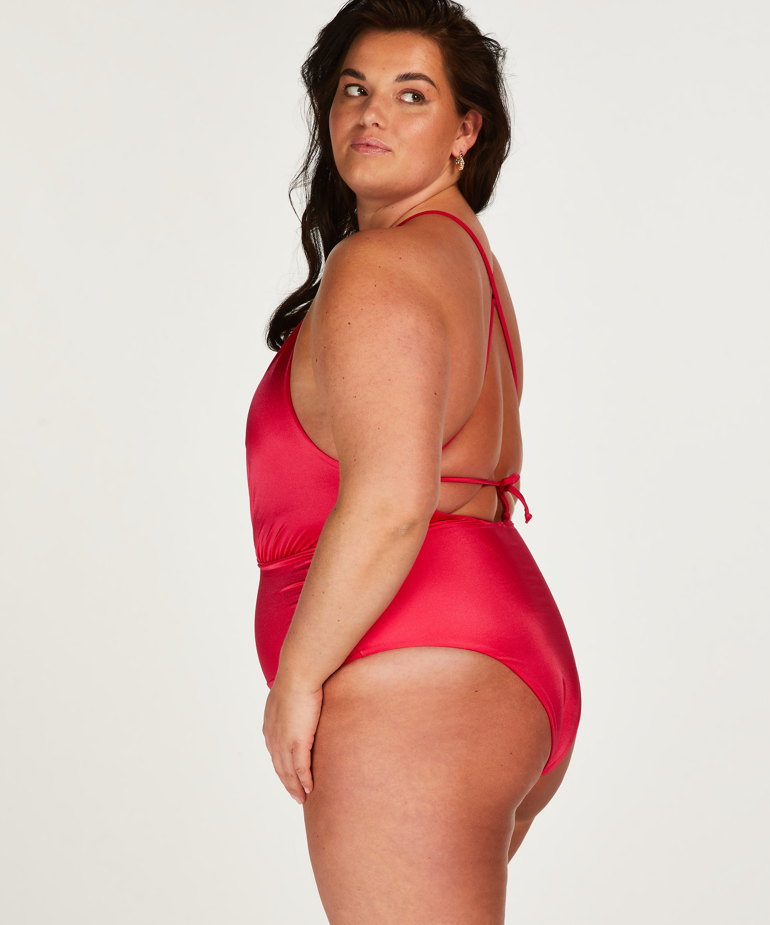 Högt skuren baddräkt Grenada, Rosa, main