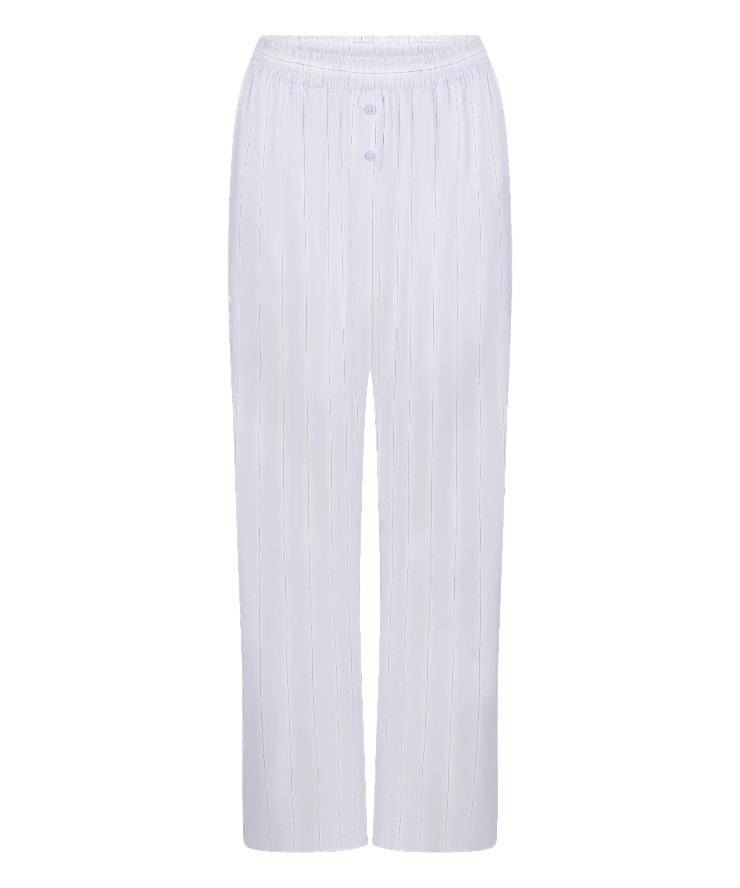 Randig byxa i v&auml;vd bomull, Lila, main