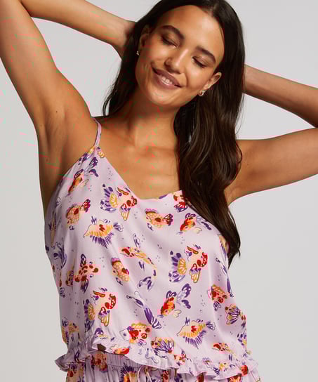 Camisole-topp i Satin, Lila