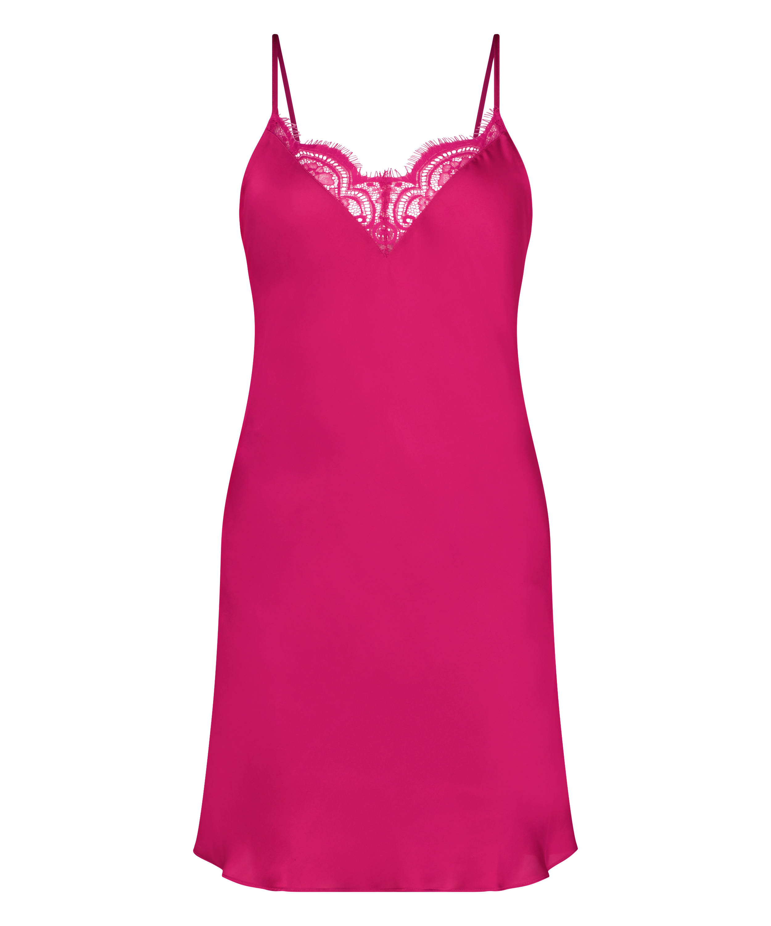 Underklänning i Satin, Rosa, main