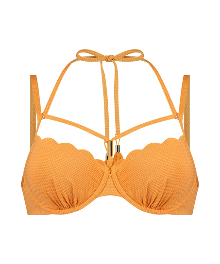 Bikini&ouml;verdel Scallop Lurex, Orange