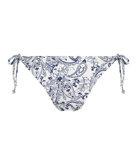 Paisley brazilian-bikiniunderdel, Vit