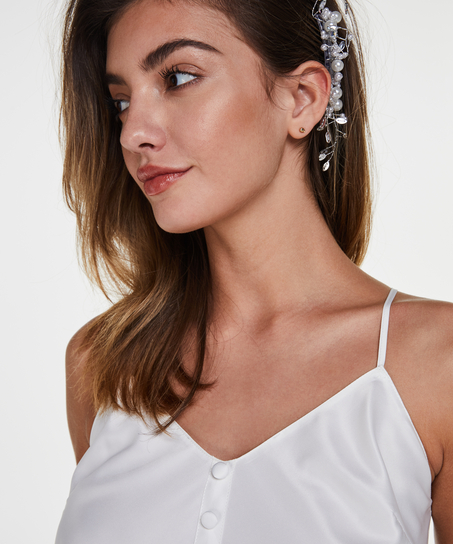 Linne satin Bridal, Vit