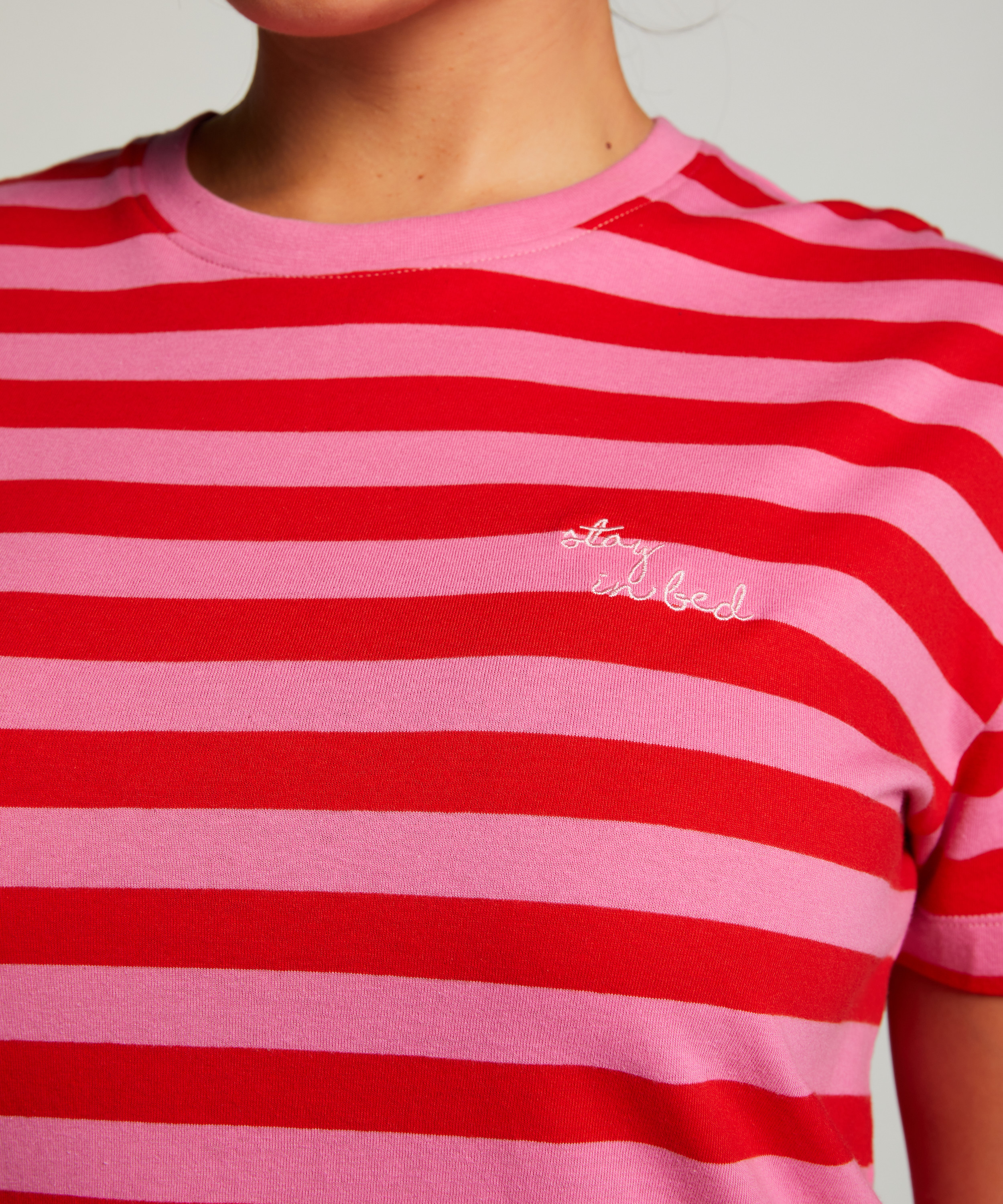 Nattskjorta med rund hals, Rosa, main