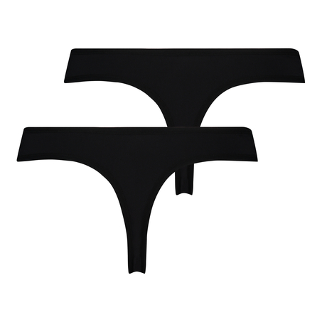 2-pack stringtrosor Kim Micro, Svart