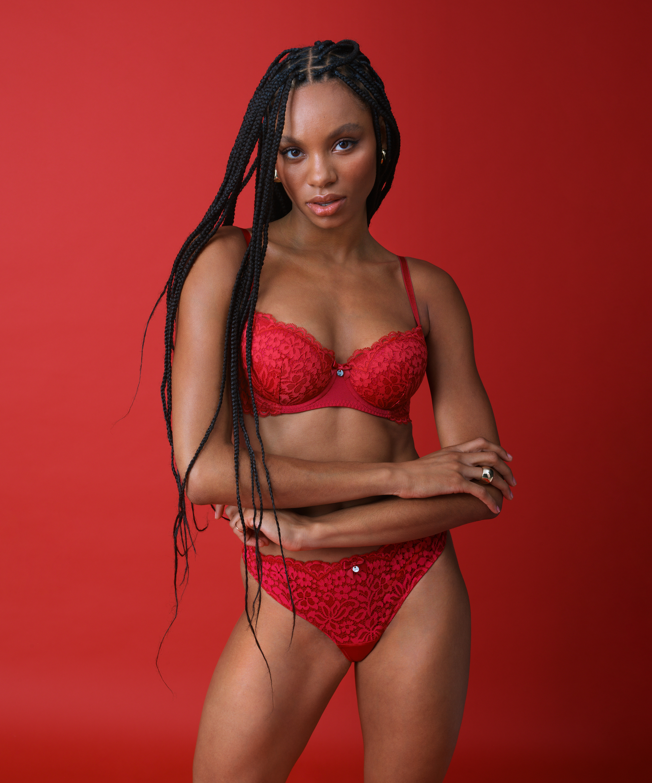 Formpressad bygel-bh Rose, Röd, main