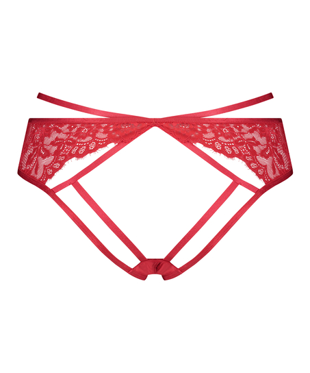 Iggy brazilian-trosa med &ouml;ppen gren, r&ouml;d