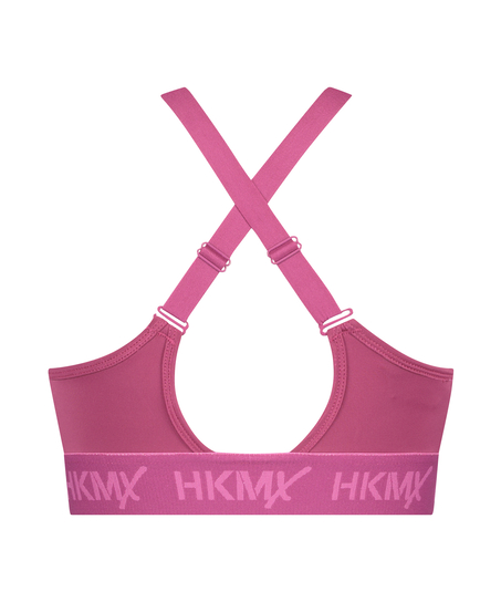 HKMX The Crop Logo sportbeh&aring; niv&aring; 1, Rosa