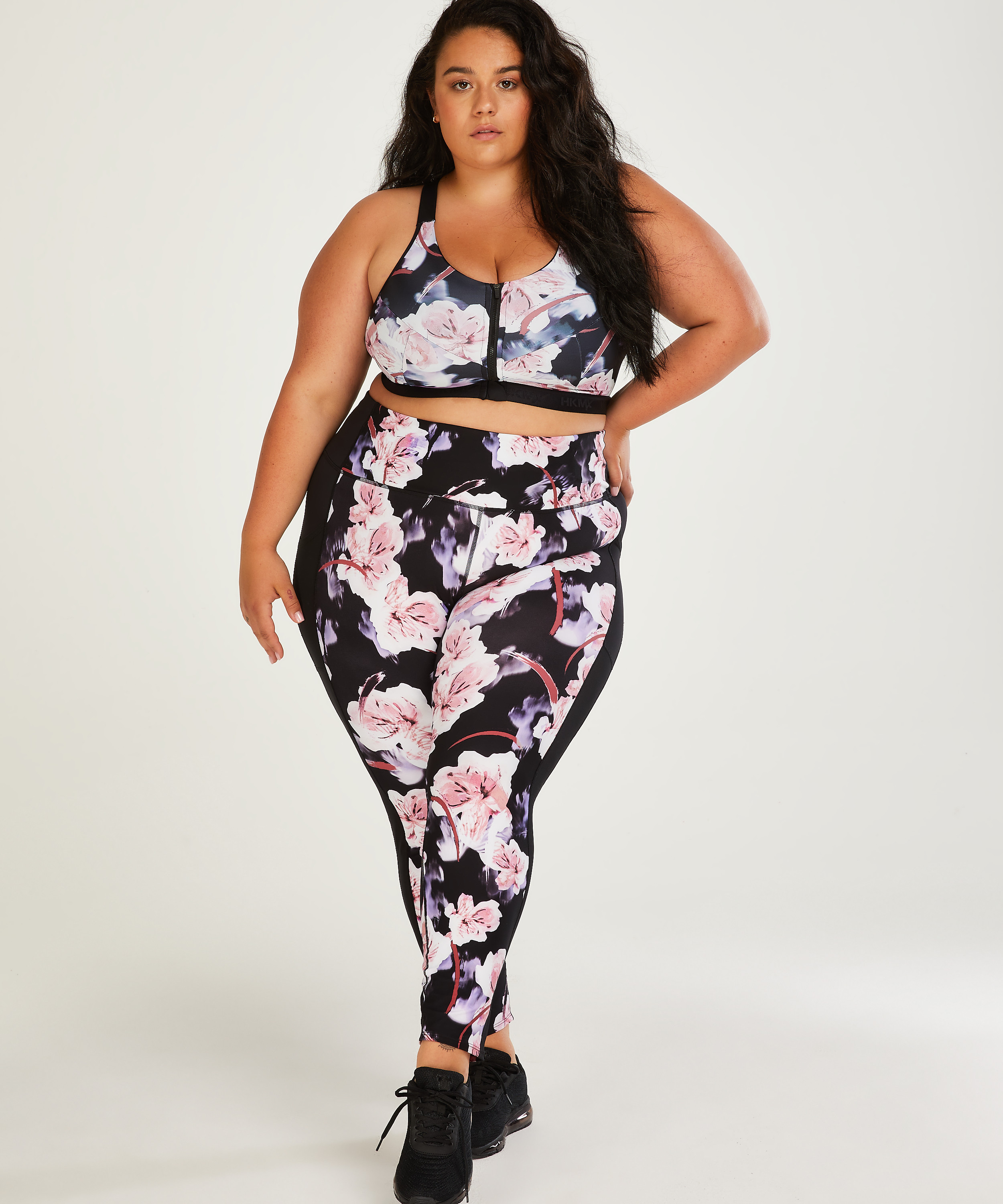 HKMX sportleggings med standardhög midja, nivå 2, Svart, main