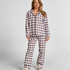 Pyjamastopp flanell, Vit