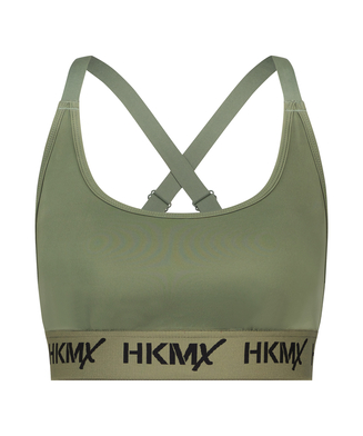 HKMX The Crop Logo sportbehå nivå 1, grön