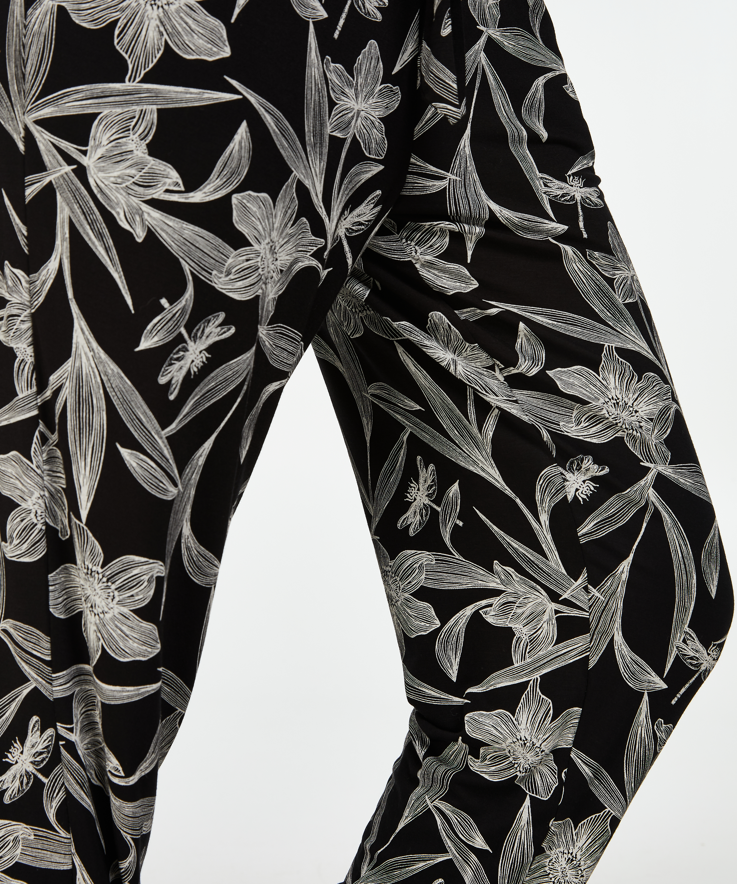 Pyjamasbyxa Jersey, Svart, main