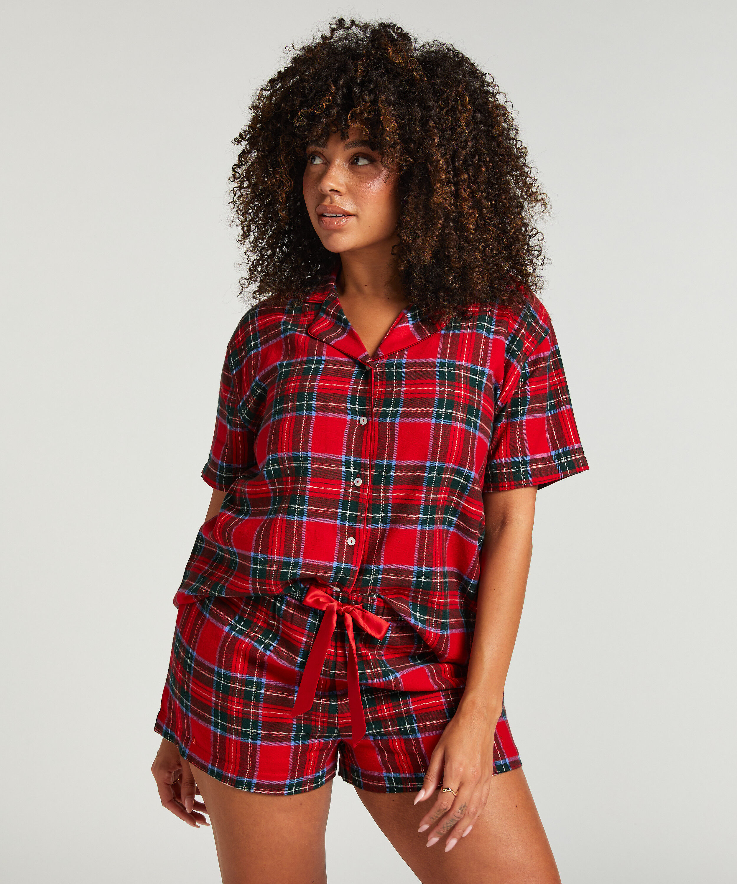 Pyjamasset Twill, Röd