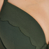 Scallop Glam formpressad bikinitopp med bygel, Gr&ouml;n