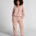 Sportig joggingbyxa i fleece, Rosa