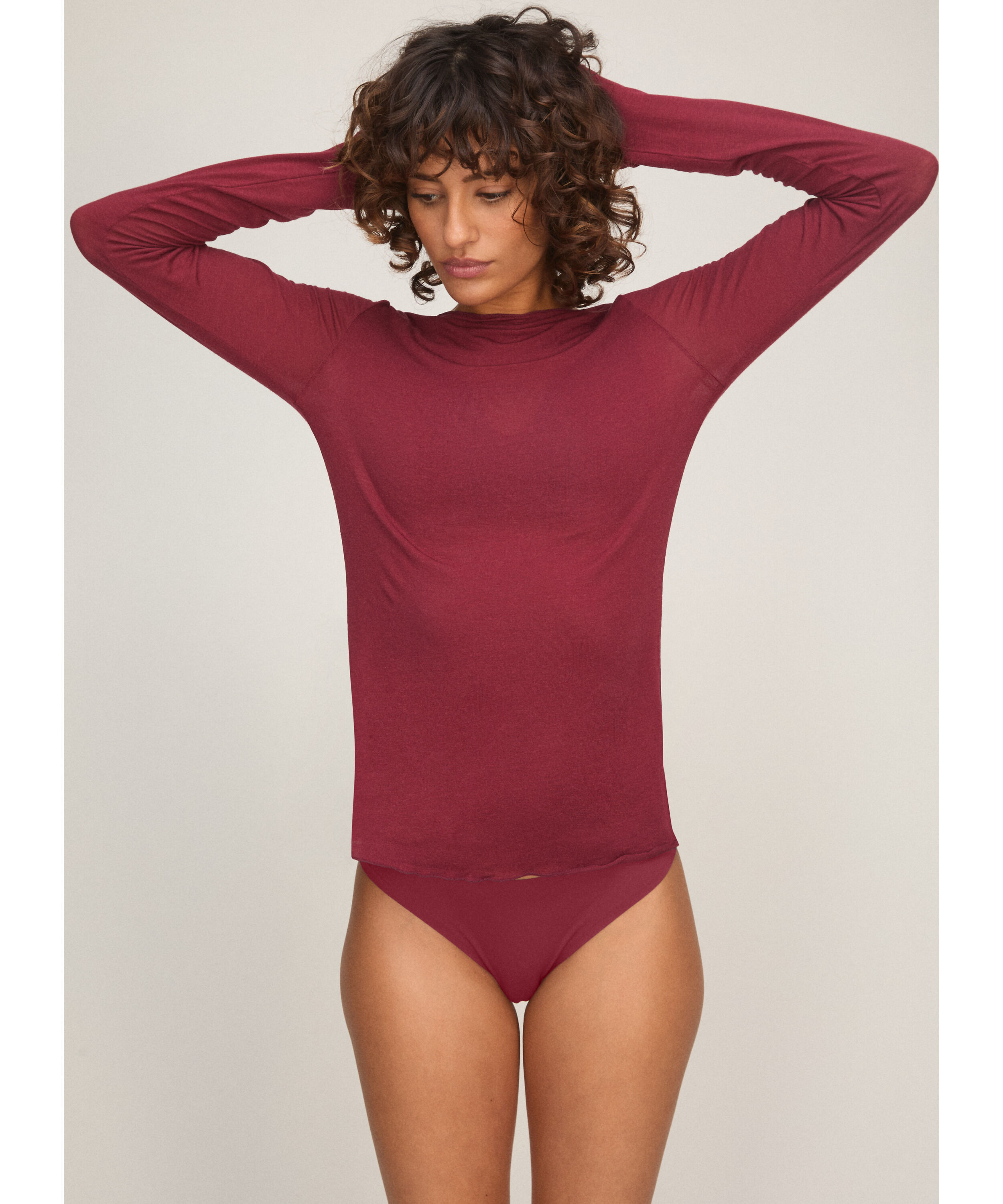 super soft cashmereblandad-topp med båthals, Röd super soft cashmereblandad-topp med båthals, Röd