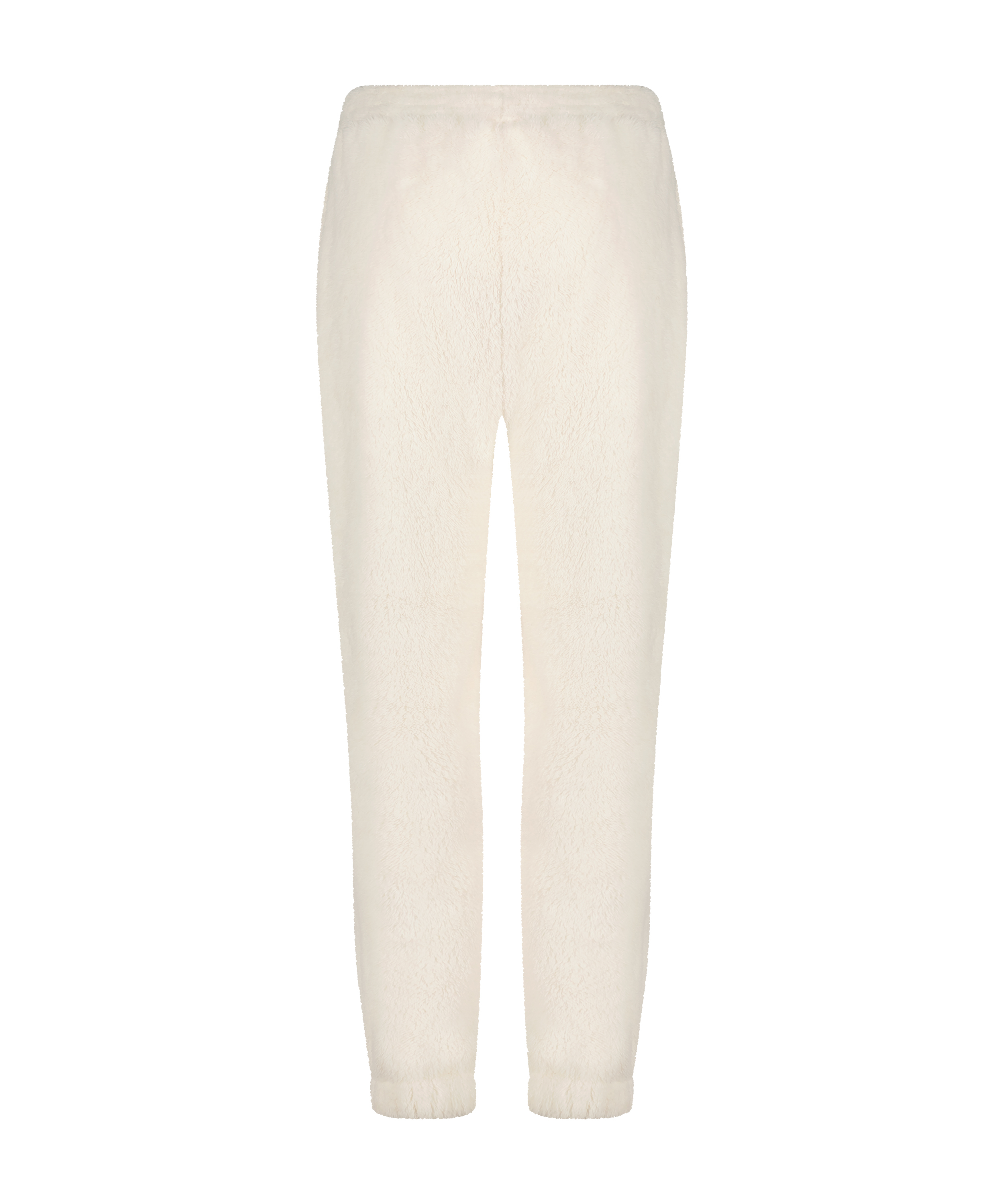 Mysiga mjukisbyxor i fleece, Vit, main