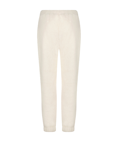 Mysiga mjukisbyxor i fleece, Vit