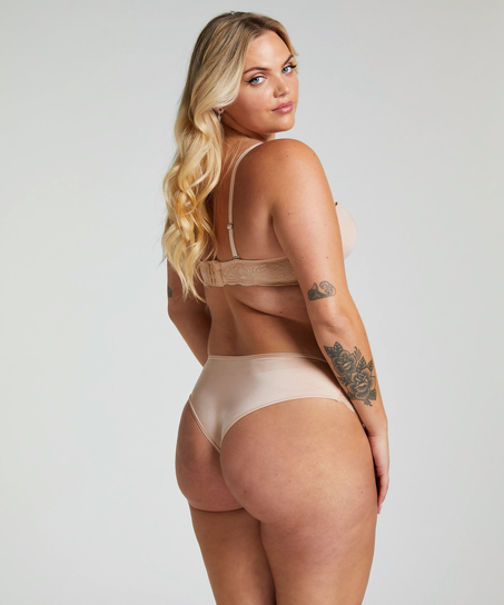 Formpressad axelbandslös bygel-bh Angie, Beige