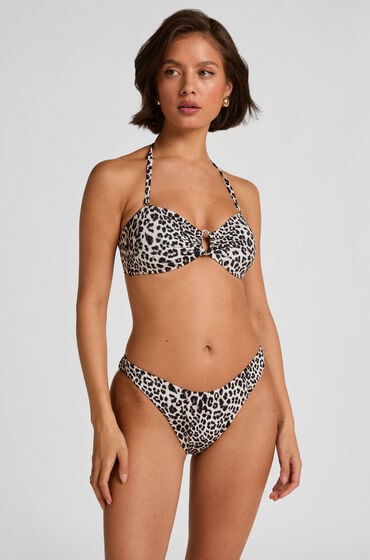 Hunkemöller Highleg Bikinibottom Leopard Svart