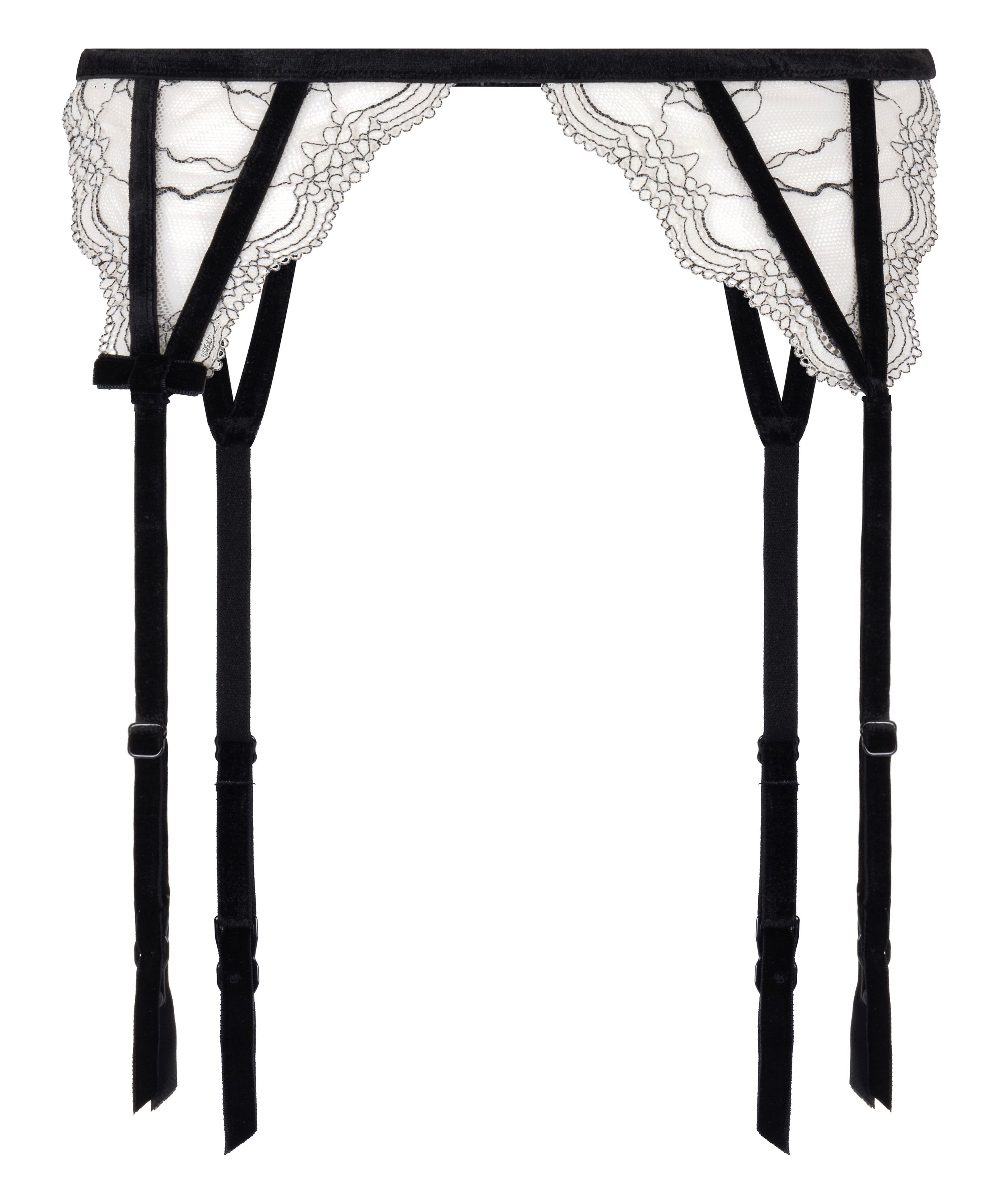 Strumpeband Agnes, Vit, main