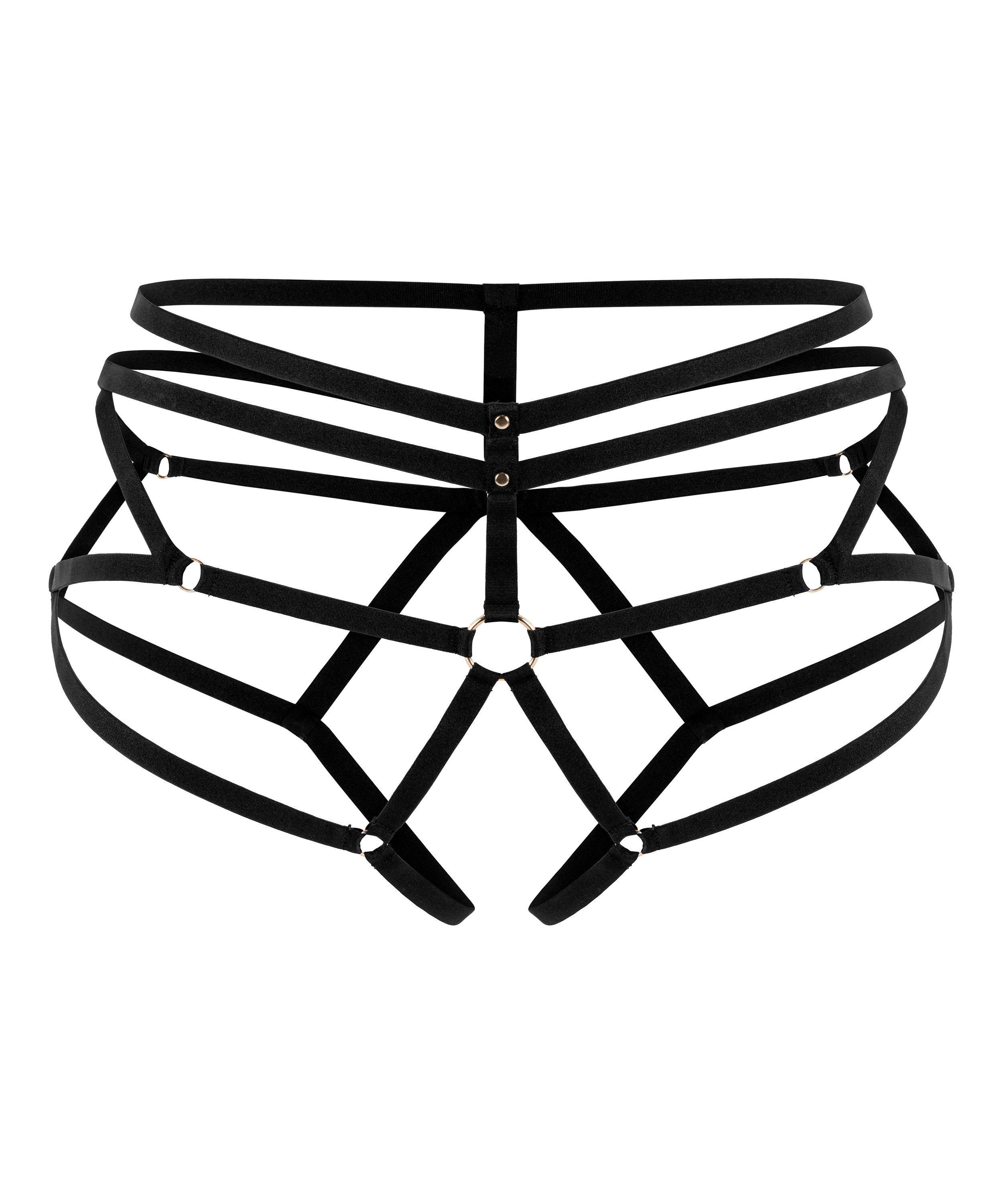 Elastisk &ouml;ppen trosa, Svart, main