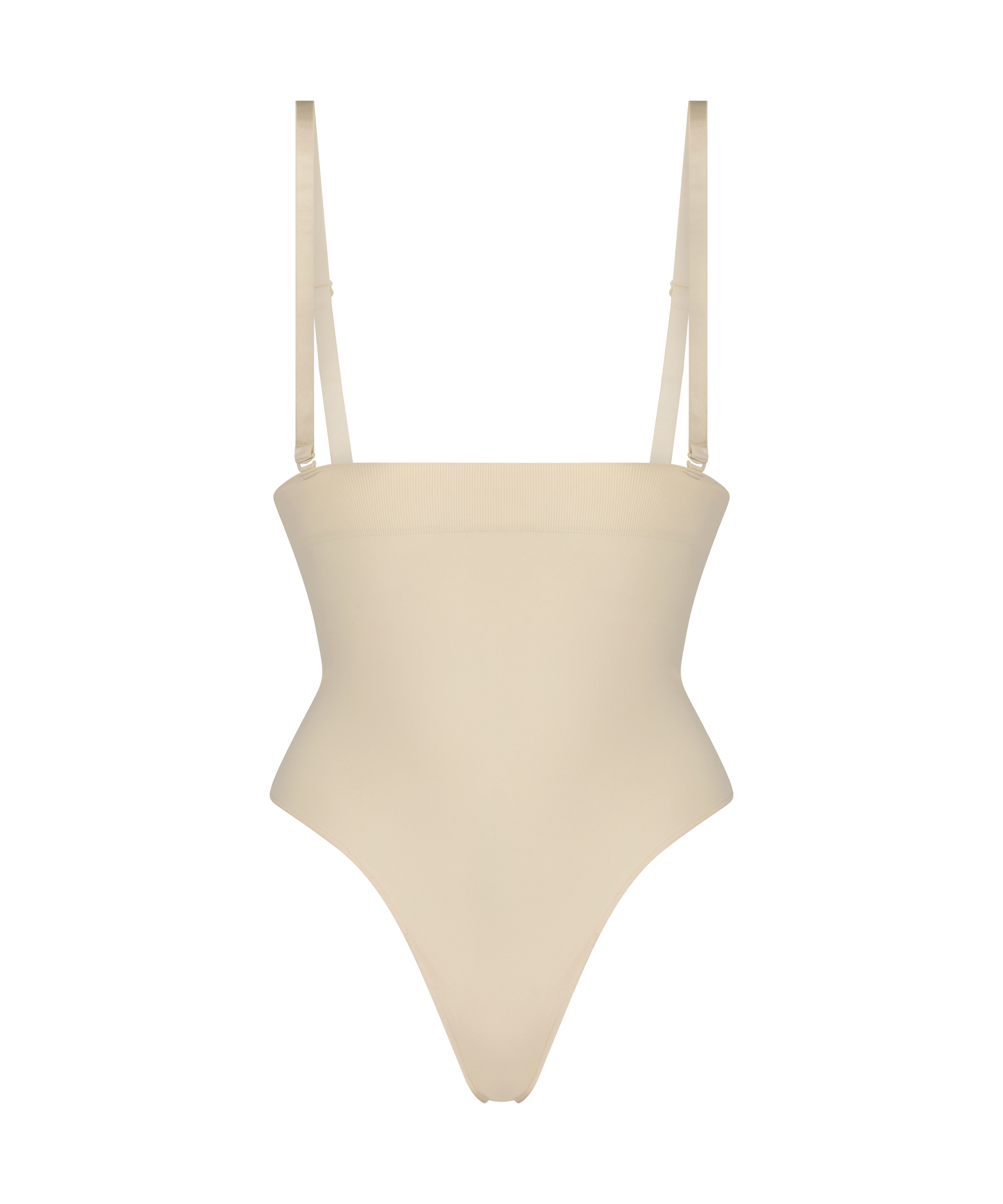 S&ouml;ml&ouml;s f&ouml;rb&auml;ttrande stringtrosa med h&ouml;g midja, Beige, main