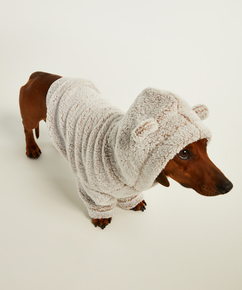 Onsie i fleece för hundar, Brun