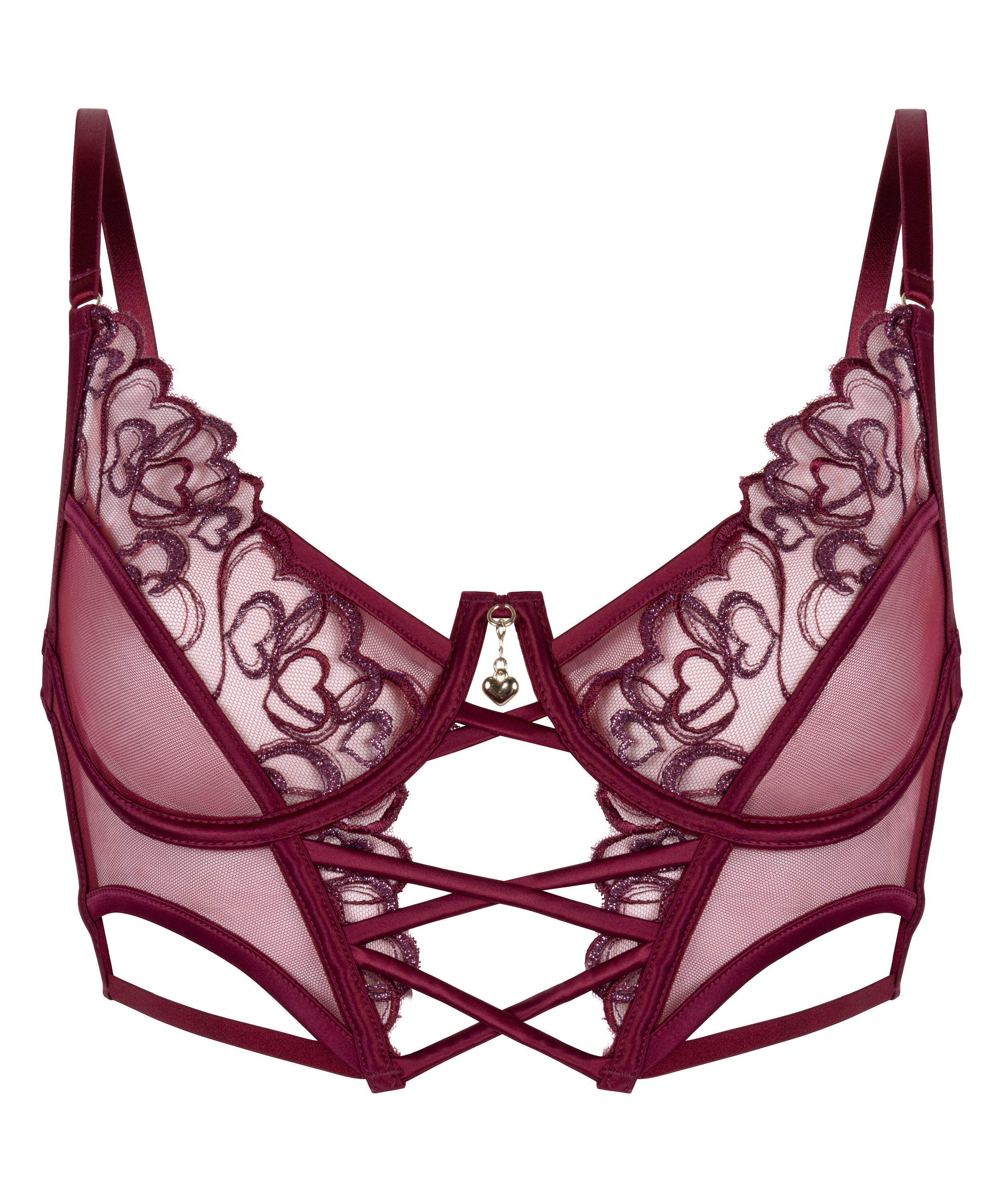 Icke-formpressad longline bygel-bh Scarlett, R&ouml;d, main