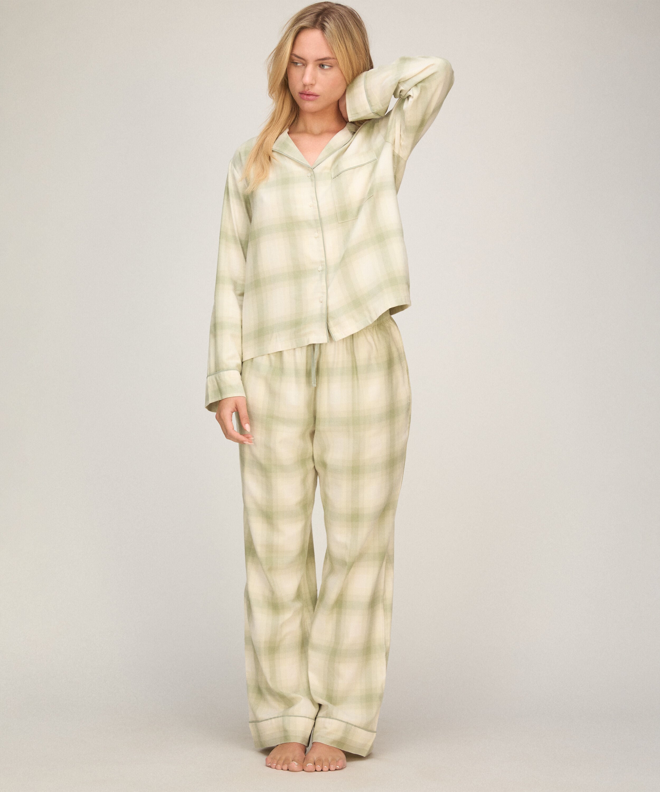 Pyjamasbyxor Woven, Grön