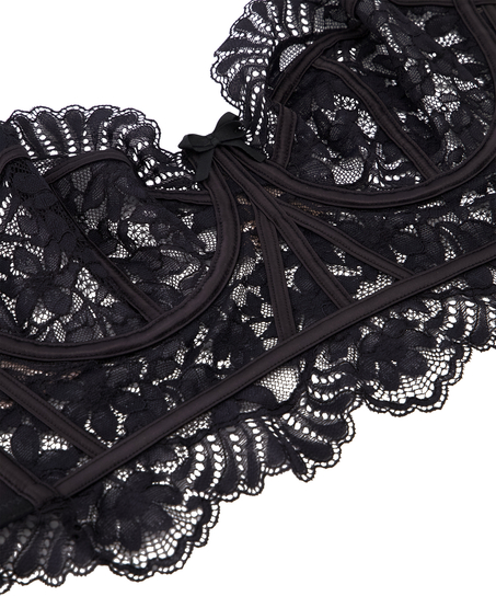 Icke-formpressad longline bygel-bh Jamie, Svart