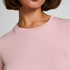 Kort&auml;rmad pyjamastopp Rib Crew Neck, Rosa