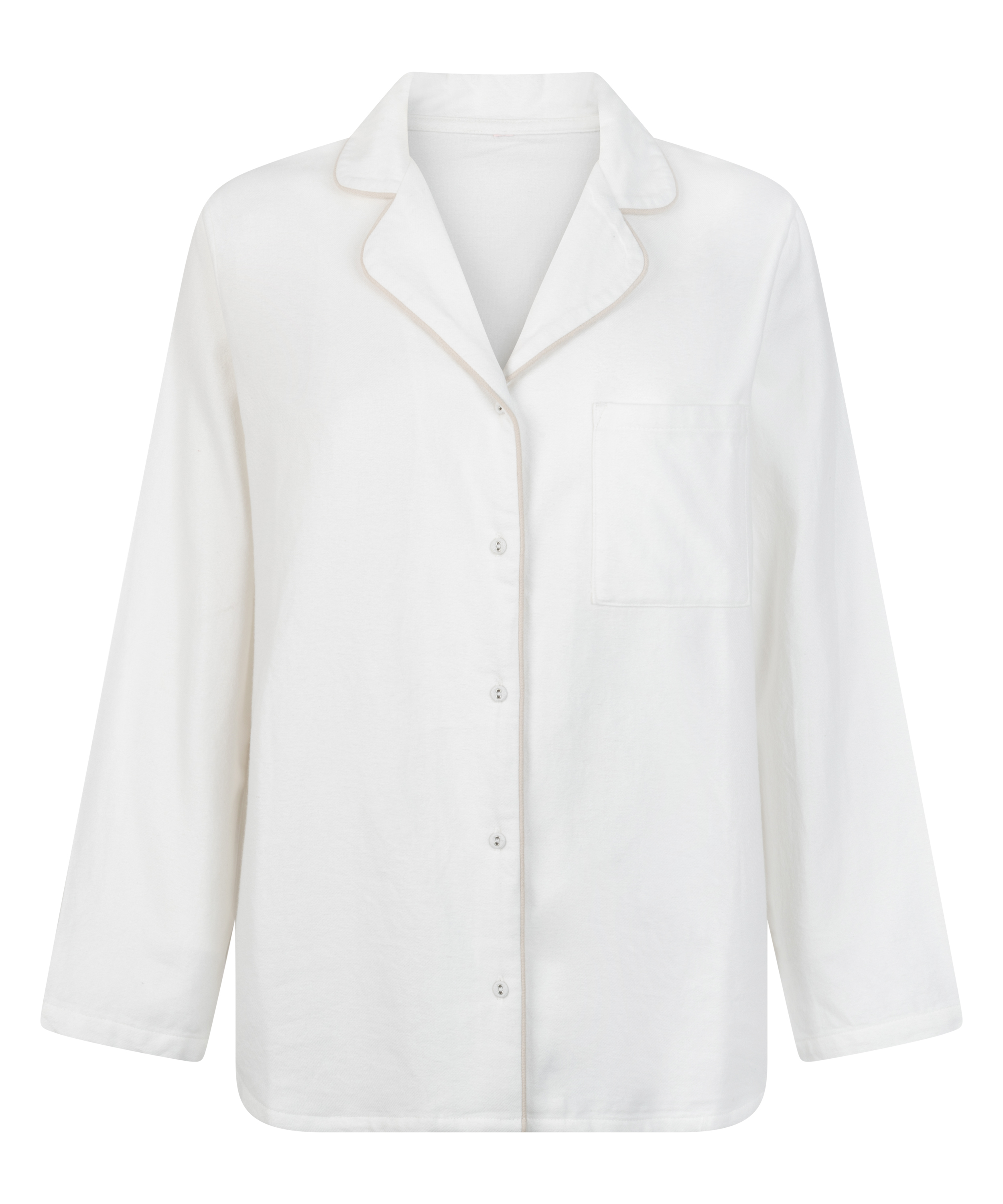 Pyjamastopp Flanel Essentials, Vit, main