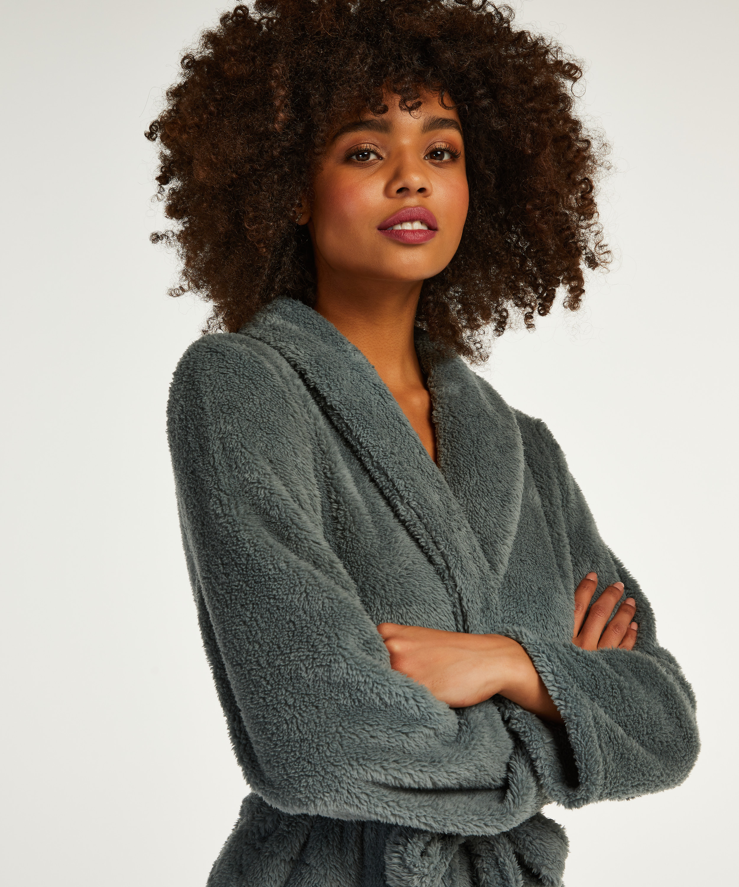 Morgonrock Fleece, Grön, main