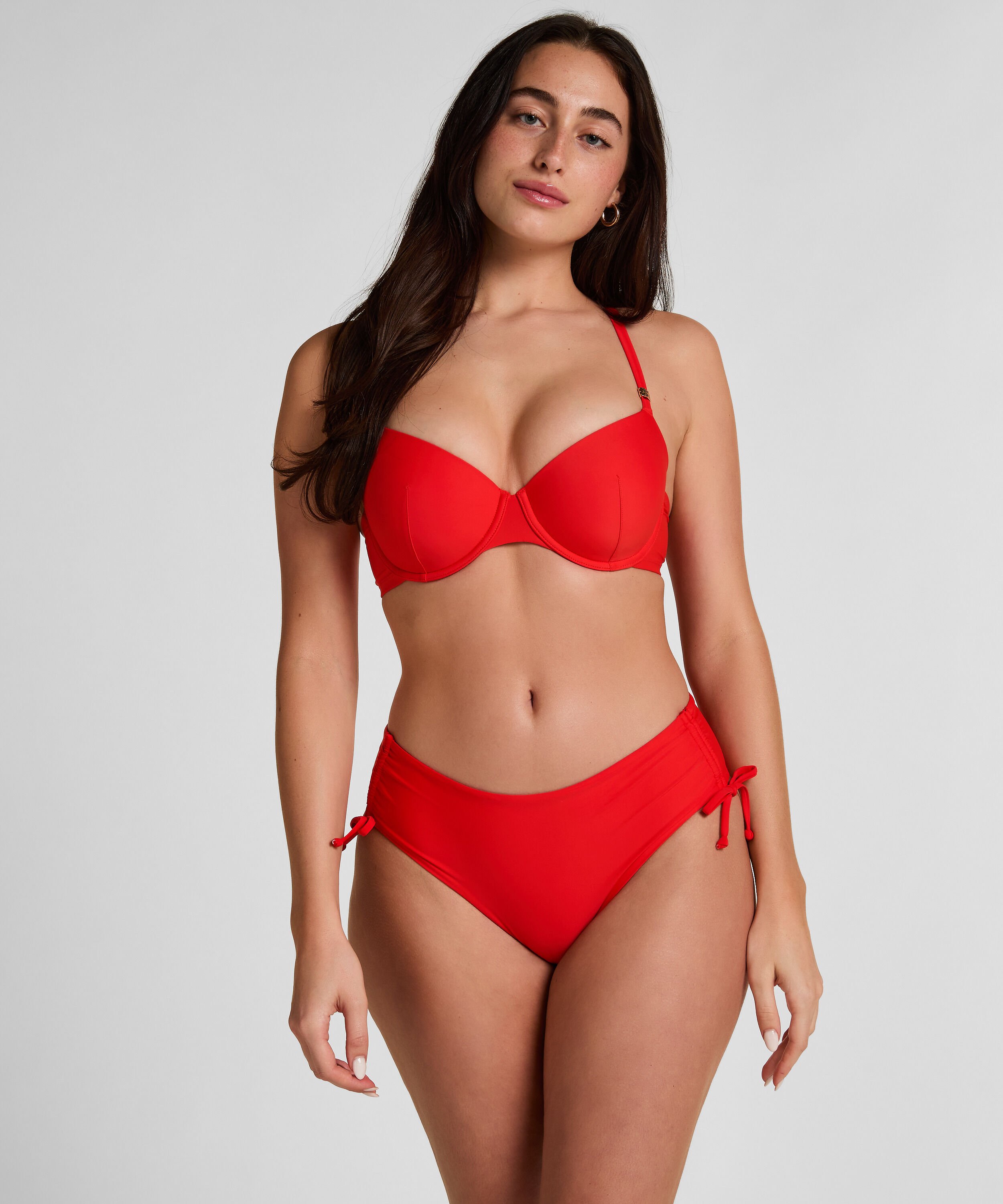 Midi Bikini Bottom Luxe, Röd Midi Bikini Bottom Luxe, Röd