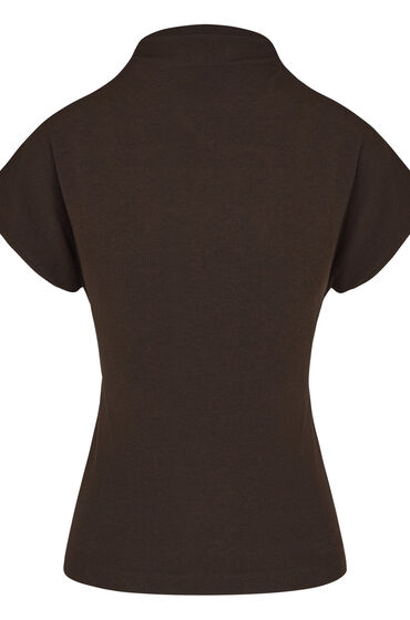 Hunkemöller Toppen med kort ärm och ribbad mockneck toppar & linnen dam – bild 3