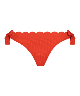 Scallop bikiniunderdel, röd