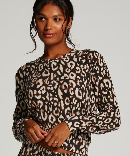 L&aring;ng&auml;rmad pyjamastopp Jersey, Svart