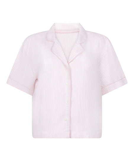 Pyjamasjacka med kort ärm, Rosa