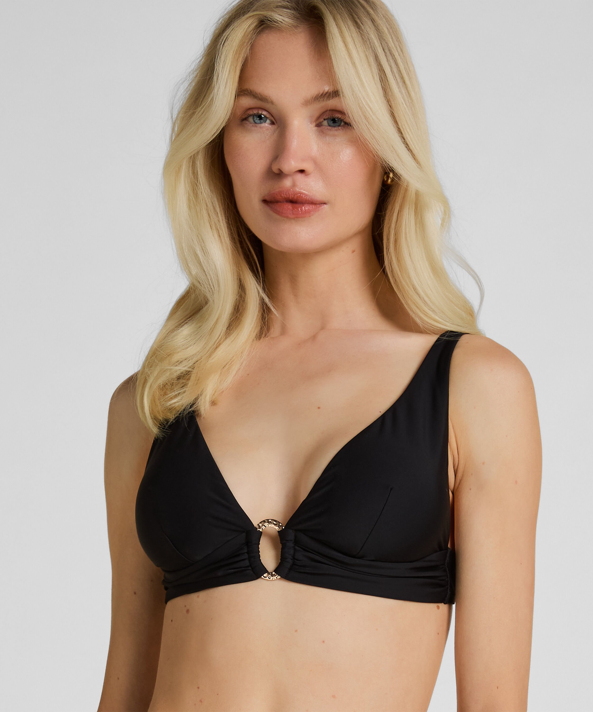 Triangle Bikini Top Luxe, Svart