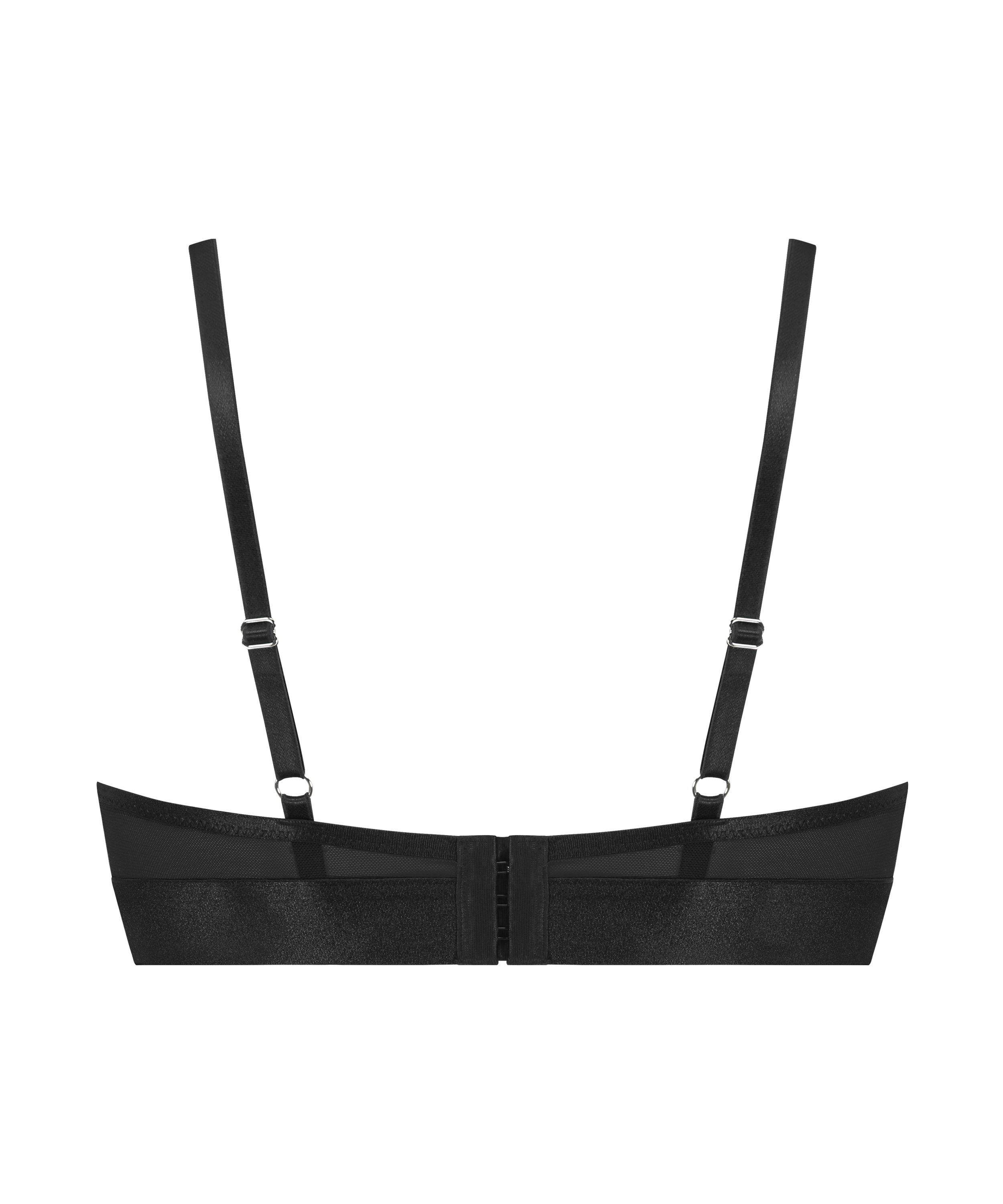 Vadderad longline bygelbehå Luna, Svart, main