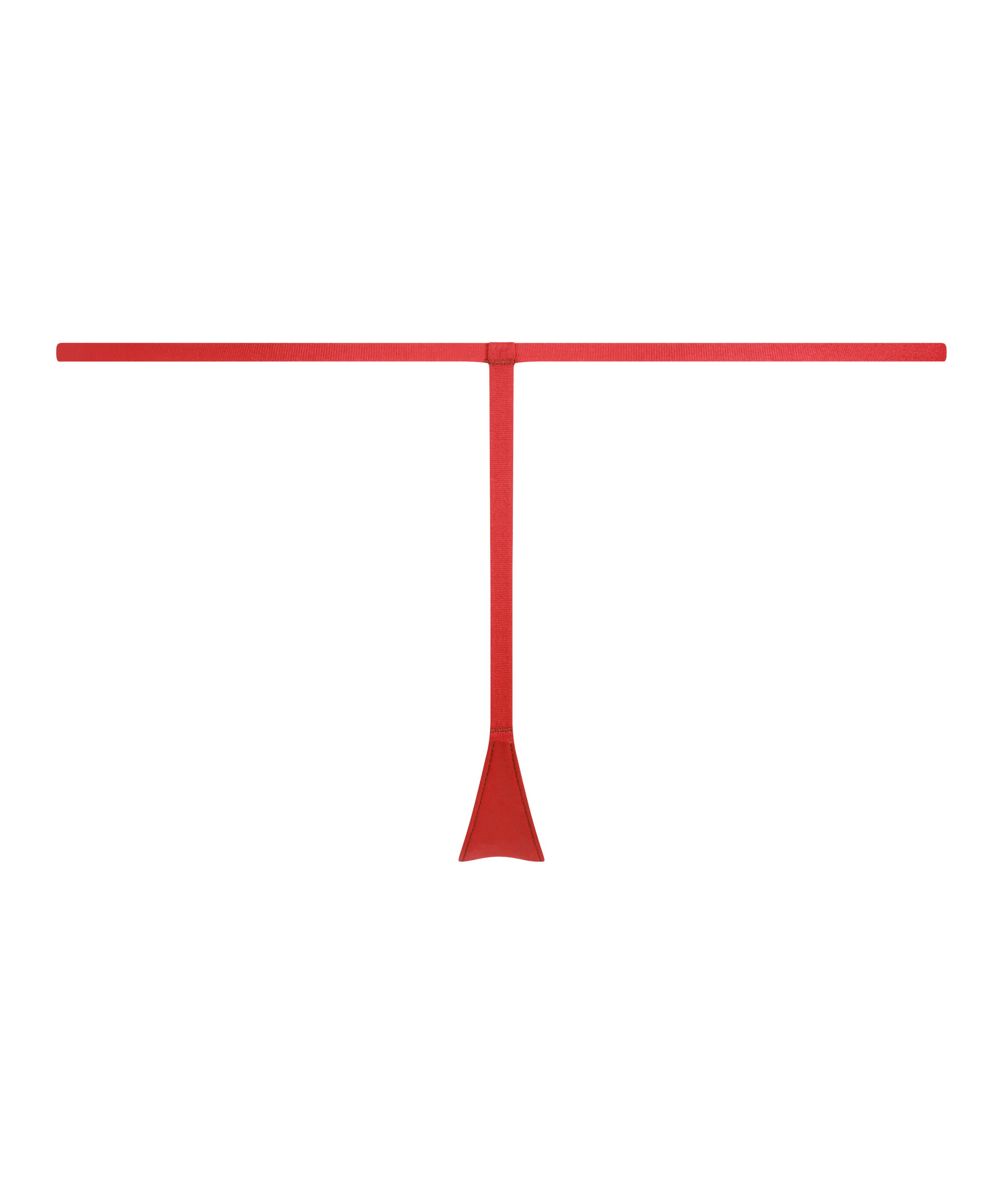 Osynlig tanga av spets, röd, main