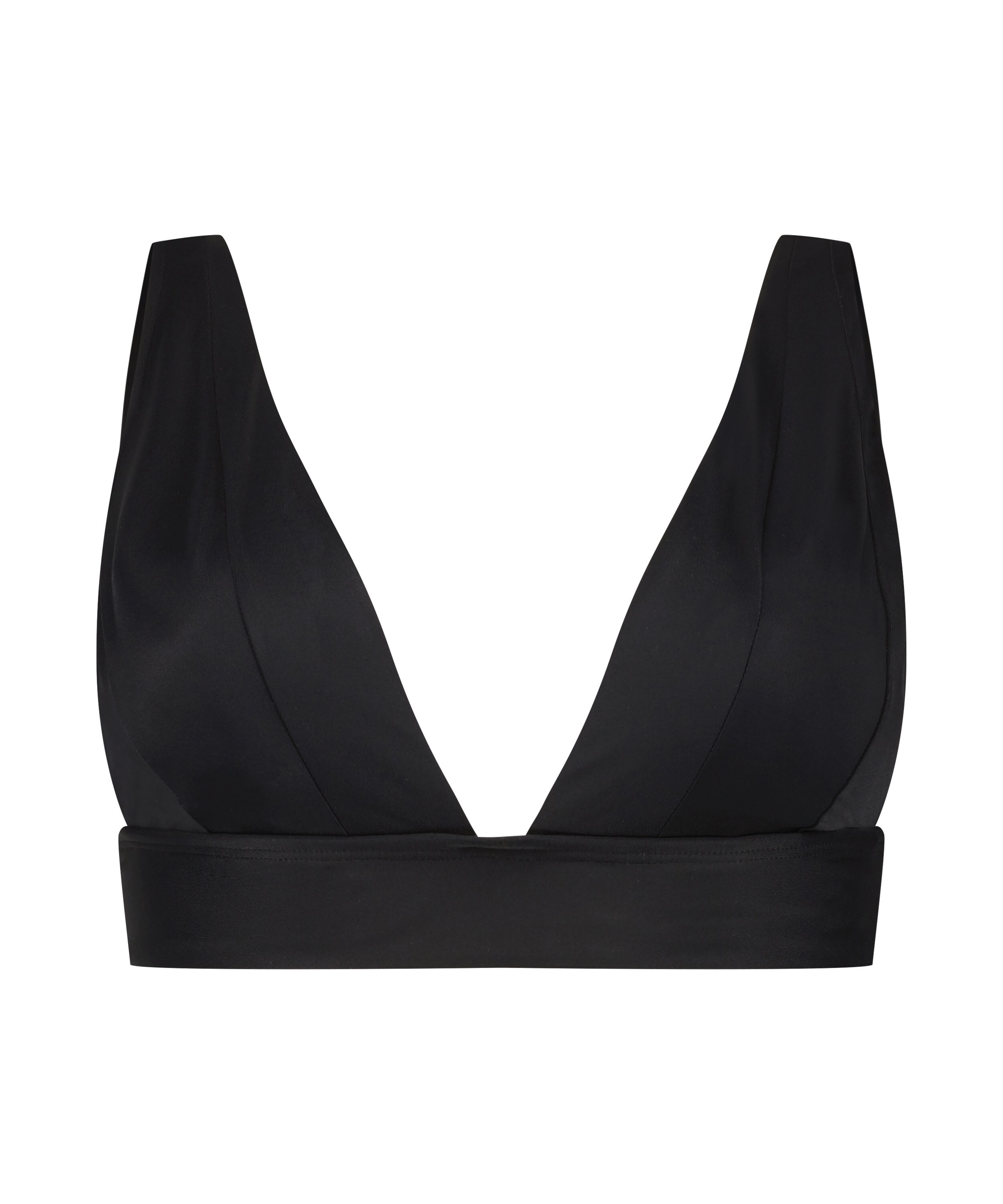 Triangel-bikiniöverdel Luxe, Svart