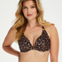 Formpressad bikinitopp med bygel Leopard, Beige