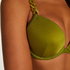 Palm formpressad bikiniöverdel med bygel och push-up, grön
