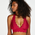 Bralette Halter Lace, Rosa