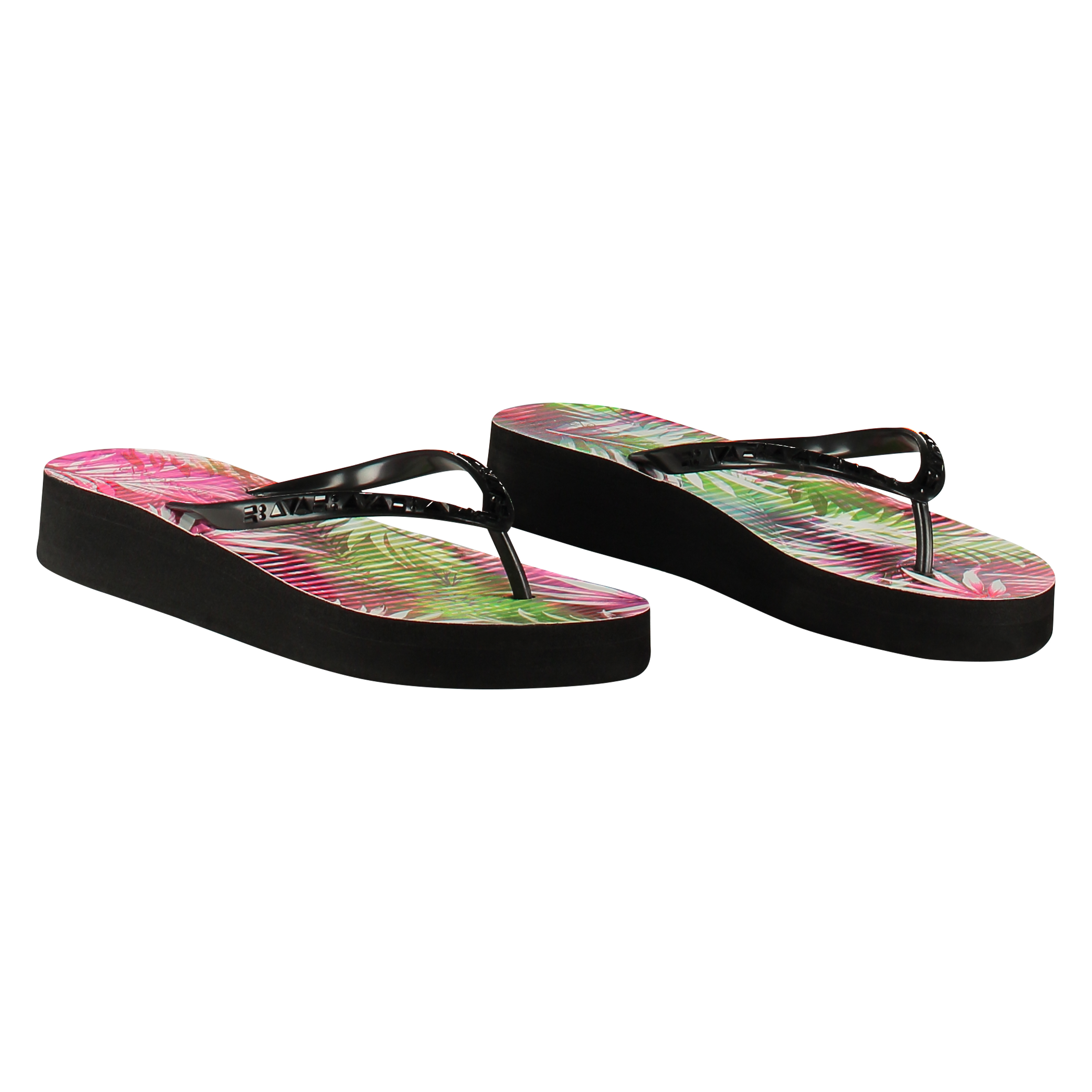 Flip-flops Sylvie wedge, Svart, main