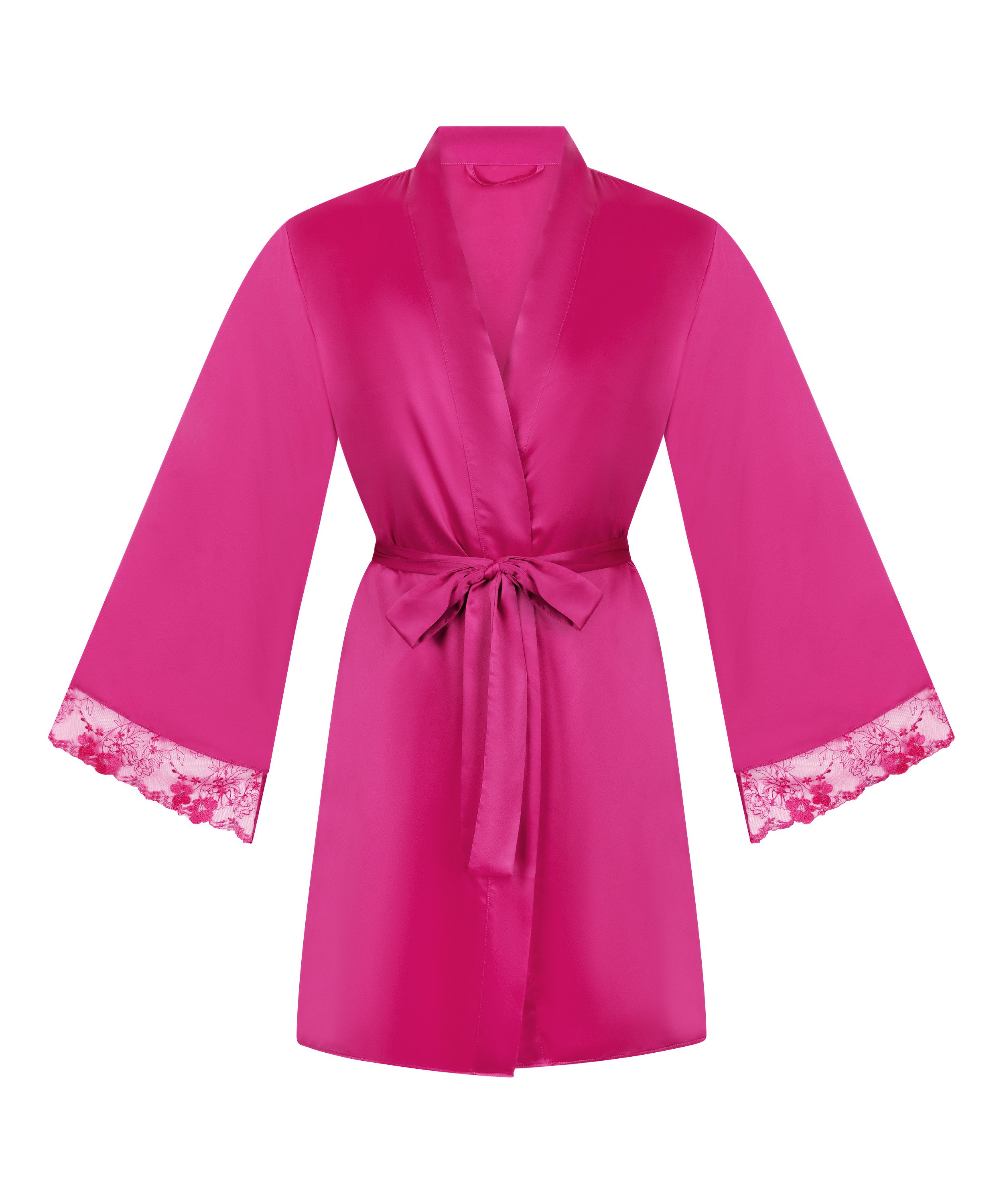 Peonie kimono i satin, Rosa, main
