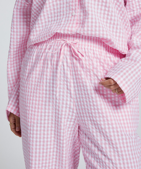 Pyjamasbyxa i bomull, Rosa