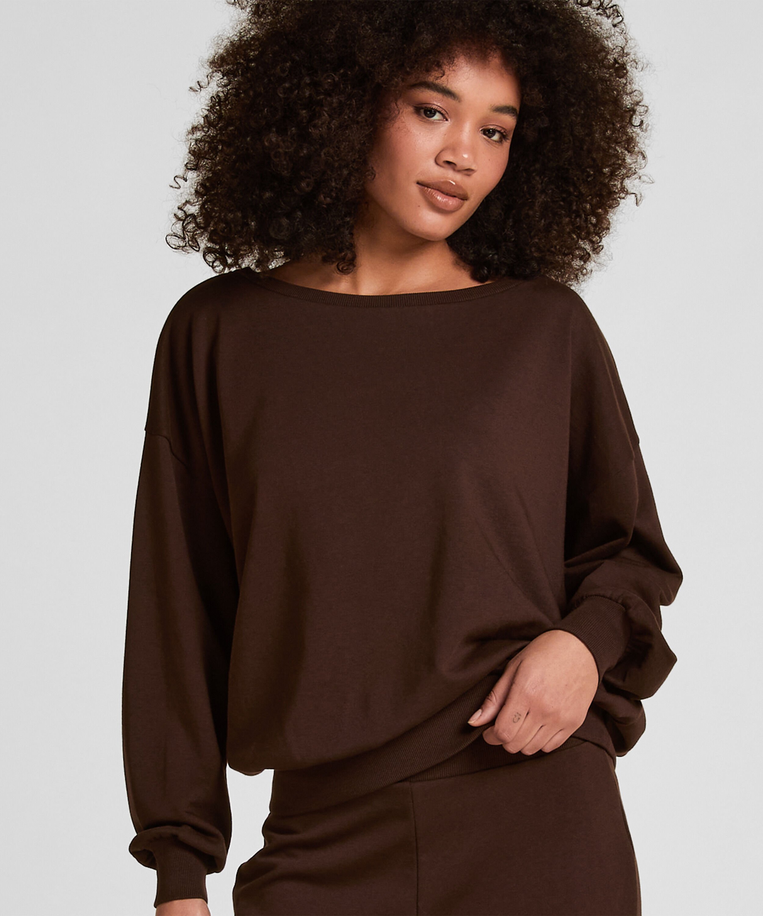 Boatneck Sweater Audrey, Brun
